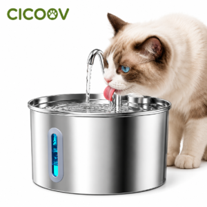 Cicoov 2,2L Fontanna dla Kota ze Stali Nierdzewnej
