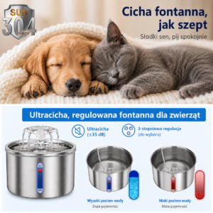 Cicoov 2L Automatyczna Fontanna dla Kota z Czujnikiem Ruchu -1