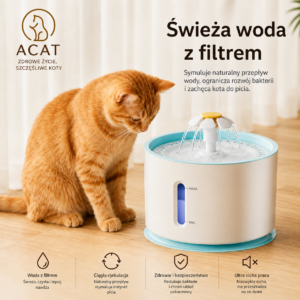 Cicoov 3,2L Automatyczna Fontanna dla Kota z Podświetleniem LED-1