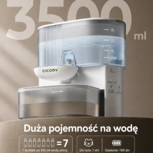 Cicoov 3L Bezprzewodowa Automatyczna Fontanna dla Kota-1
