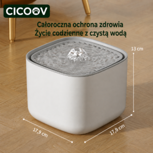 Cicoov 3L Cicha Fontanna dla Kota z Filtrem -1